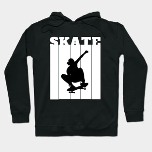 Silhouette Serenity: Shadow of a Skater Hoodie